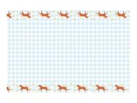 Opakowanie Obrus papierowy kratka z końmi 180x120cm
