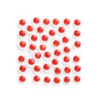Opakowanie Oczka samoprzylepne 8mm czerwone  36szt.