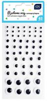 Opakowanie Oczy ruchome samoprzylepne 62szt