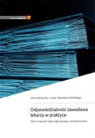 Odpowiedzialność zawodowa lekarzy w praktyce. Autor: Tymiński Radosław. SmakLiter.pl Okładka książki Odpowiedzialność zawodowa lekarzy w praktyce