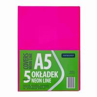 Opakowanie Okładka A5 Neon Line nieregulowana (5szt) ASTRAPAP