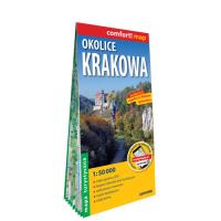 Okładka książki Okolice Krakowa; laminowana mapa turystyczna 1:50 000