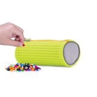 Opakowanie Okrągły piórnik na suwak z żółtym panelem