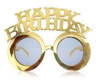 Opakowanie Okulary Happy Birthday złote
