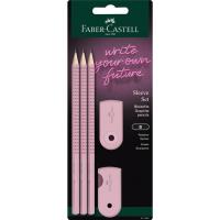Opakowanie Ołówek 3szt + gumka + temperówka FABER CASTELL