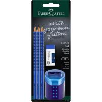 Opakowanie Ołówek 3szt + gumka + temperówka FABER CASTELL