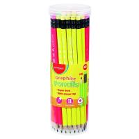 Ołówek drewniany z gumką fluo trójkątny (48szt). Wydawca: Keyroad. SmakLiter.pl Opakowanie Ołówek drewniany z gumką fluo trójkątny (48szt)