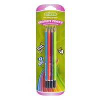 Ołówek trójkątny neon HB 4szt. CRICCO. Wydawca: Cricco. SmakLiter.pl Opakowanie Ołówek trójkątny neon HB 4szt. CRICCO