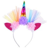 Opakowanie Opaska jednorożec tęcza ze światłem