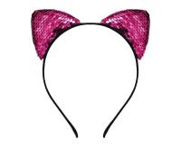 Opakowanie Opaska Kot z cekinami, różowa