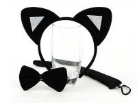 Opakowanie Opaska kot z muszką i ogonem