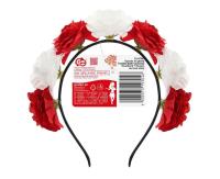 Opakowanie Opaska na głowę biało czerwona 7 kwiatów