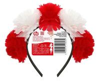 Opakowanie Opaska na głowę biało czerwowa 5 kwiatów