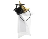 Opakowanie Opaska na głowę z woalką złota