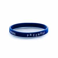 Opakowanie Opaska silikonowa dzieci - Wiara - granatowa wąska
