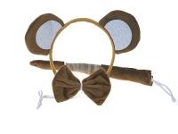 Opakowanie Opaska uszy małpki pluszowe z ogonkiem