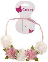 Opakowanie Opaska z białymi i różowymi kwiatkami