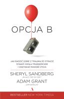 Opcja B - uszkodzone. Autor: Sheryl Sandberg, Grant Adam. SmakLiter.pl Okładka książki Opcja B - uszkodzone
