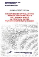 Opis powierzchniowoskładniowy wyrażeń niestand. Autor: Opis powierzchniowoskładniowy. SmakLiter.pl Okładka książki Opis powierzchniowoskładniowy wyrażeń niestand