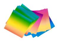 Origami tęczowe 100g 15x15cm 50 ark. Wydawca: Galeria Hobby. SmakLiter.pl Opakowanie Origami tęczowe 100g 15x15cm 50 ark