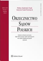 Okładka książki Orzecznictwo Sądów Polskich 3/2022