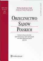 Okładka książki Orzecznictwo Sądów Polskich 5/2022