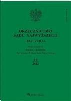 Okładka książki Orzecznictwo Sądu Najwyższego 10/2022