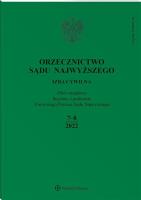 Okładka książki Orzecznictwo Sądu Najwyższego 7-8/2022