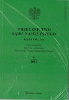 Okładka książki Orzecznictwo Sądu Najwyższego 9/2022