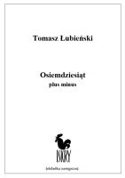 Osiemdziesiąt plus minus. Autor: Łubieński Tomasz. SmakLiter.pl Okładka książki Osiemdziesiąt plus minus