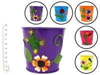 Opakowanie Osłonka na doniczkę metalowa 11x10cm MIX