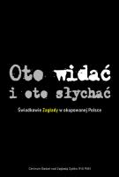 Oto widać i oto słychać. Autor: Engelking Barbara, Epsztein Tadeusz, Haska Agnieszka, Leociak Jacek, Libionka Dariusz, Nader Luiza. SmakLiter.pl Okładka książki Oto widać i oto słychać