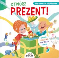 Otwórz prezent! Kosmos prehistoria domy świata i więcej!. Autor: Leone Luca, Mancini Paolo. SmakLiter.pl Okładka książki Otwórz prezent! Kosmos prehistoria domy świata i więcej!