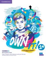 Own it! L1A Combo A with Digital Pack. Autor: Claire Thacker, Anderson Vicki, Durrant Lynn, Wilson Melissa, Vincent Daniel. SmakLiter.pl Okładka książki Own it! L1A Combo A with Digital Pack