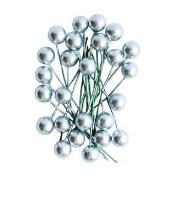 Opakowanie Owoce ostrokrzewu 1,2cm srebrne (24 szt)