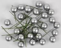 Opakowanie Owoce ostrzokerzewu 12cm srebrne