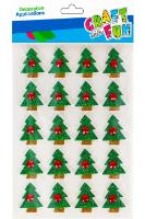 Opakowanie Ozdoba BN choinka samoprzylepna brokatowa 20szt