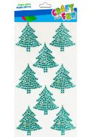 Opakowanie Ozdoba BN kryształki choinki samoprzylepne zielone 8szt