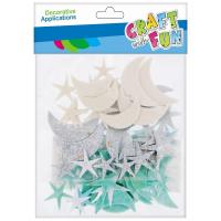 Opakowanie Ozdoba samoprzylepna gwiazdki/księżyce 60szt