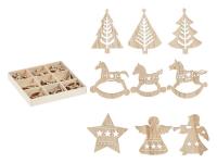 Opakowanie Ozdoby drewniane 3x3cm 27szt