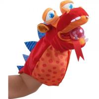 Pacynka Pożeracz zabawek. Wydawca: Haba. SmakLiter.pl Opakowanie Pacynka Pożeracz zabawek