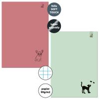 Opakowanie Paczka zeszyt A4 32k.kratka Animal Sketch mix pakiet 5 sztuk