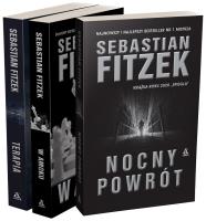 Pakiet Nocny powrót / W amoku / Terapia. Autor: Fitzek Sebastian. SmakLiter.pl Okładka książki Pakiet Nocny powrót / W amoku / Terapia