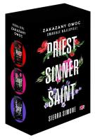 Pakiet: Zakazany owoc. Priest / Sinner / Saint. Autor: Simone Sierra. SmakLiter.pl Okładka książki Pakiet: Zakazany owoc. Priest / Sinner / Saint