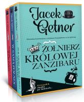 Pakiet Żołnierz królowej Zanzibaru / W samą północ / Śmierć nadejdzie w urodziny. Autor: Getner Jacek. SmakLiter.pl Okładka książki Pakiet Żołnierz królowej Zanzibaru / W samą północ / Śmierć nadejdzie w urodziny