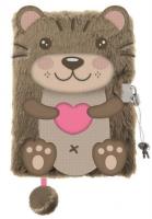 Opakowanie Pamiętnik A5 Włochacz  z kłódką 3D My Little Friend, Otter 96 k.
