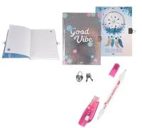 Opakowanie Pamiętnik A5 z kłódką i z długopisem linia MIX