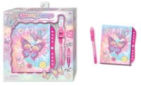 Opakowanie Pamiętnik na szyfr z sekretnym długopisem Motylek