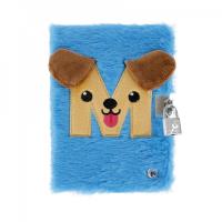 Opakowanie Pamiętnik pluszowy świecący z kłódką Blue M