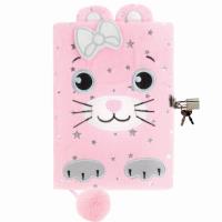 Opakowanie Pamiętnik pluszowy z kłódką Kotek DERFORM